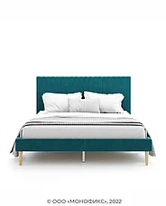 Кровать Амма 160х200 см зеленый, мягкое изголовье (Оз), фото 2