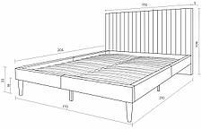 Кровать Амма 160х200 см кирпичный, мягкое изголовье (О), фото 3