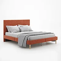 Кровать Амма 160х200 см кирпичный, мягкое изголовье (О)
