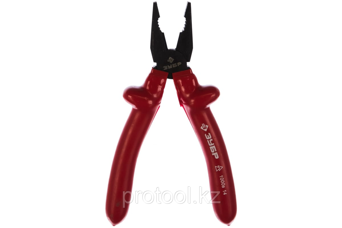 Плоскогубцы "ЭЛЕКТРИК" комбинированные, диэлектрические, высоковольтные до ~1000В, ЗУБР Мастер