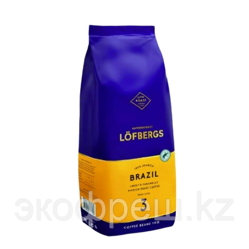 Зерновой кофе Lofbergs Brazil, 1000 гр - фото 1 - id-p110196696