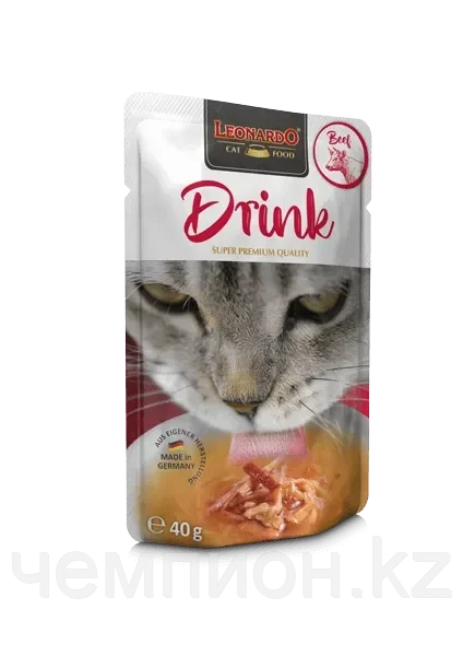 756605 Leonardo Drink Beef, суп из свежей курицы и говядины для взрослых кошек, 40 гр