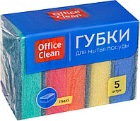 Губка д/мытья посуды, 5шт, OfficeClean "Maxi"