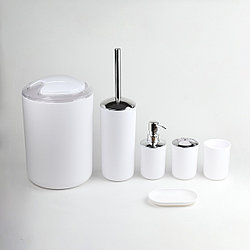 Z1296081W Набор пластиковый для ванной (6 предметов) белый