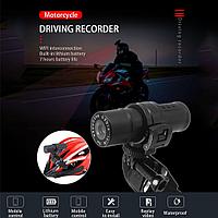 Видеорегистратор для мотоцикла, Full HD 1080P, Wi-Fi