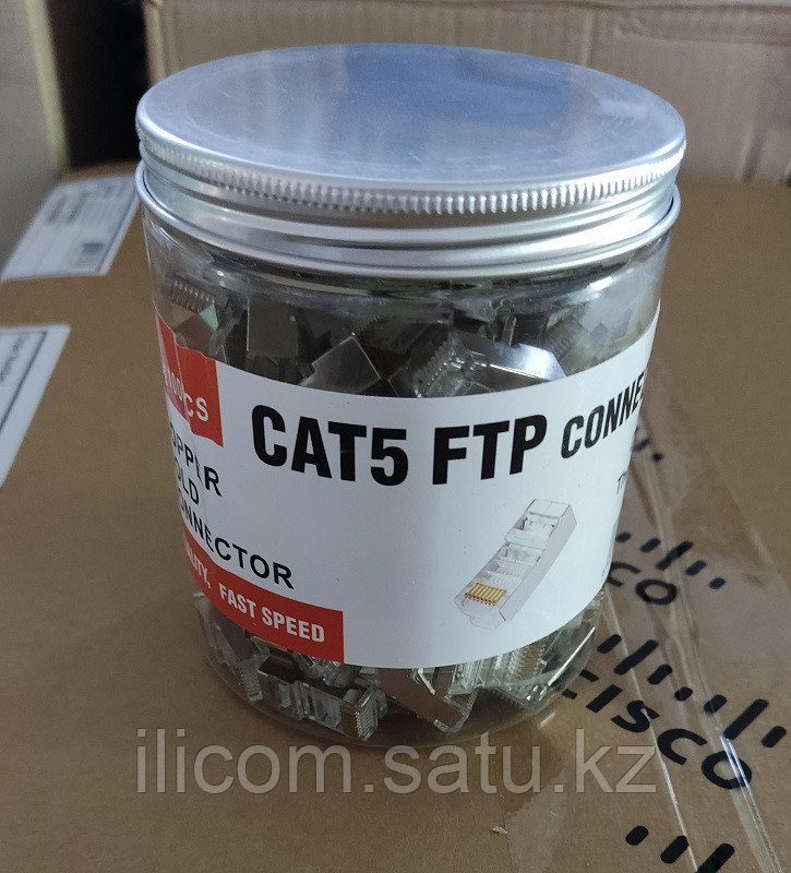 Сквозные коннекторы RJ45 FTP Cat.5e (банка 100 штук) - фото 1 - id-p110208439