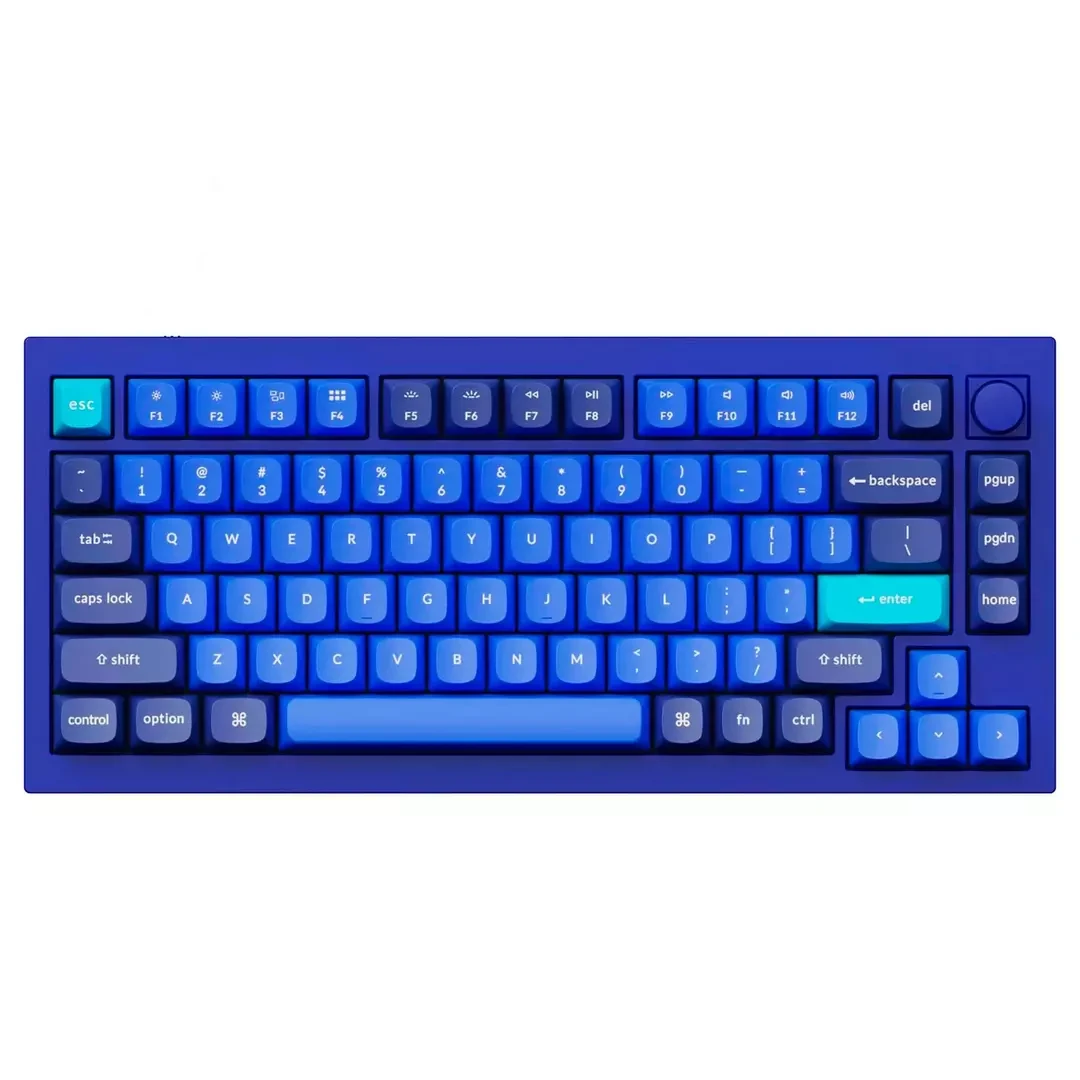 Клавиатура Keychron Q1-O3 Blue Knob Brown Switch RGB Hot-Swap Gateron G pro Mechanical - фото 2 - id-p110208468