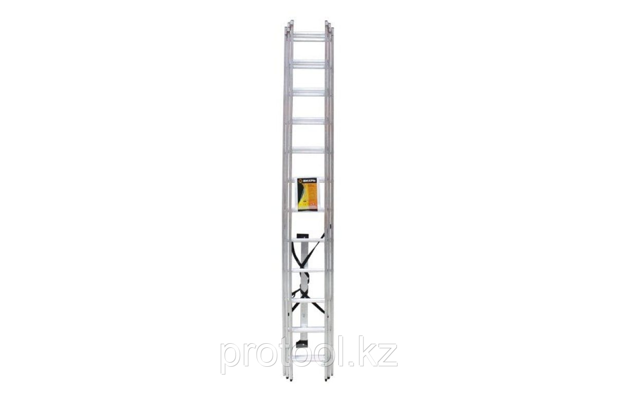 Лестница алюминиевая трёхсекционная ЛА 3х12 Вихрь - фото 1 - id-p84536875
