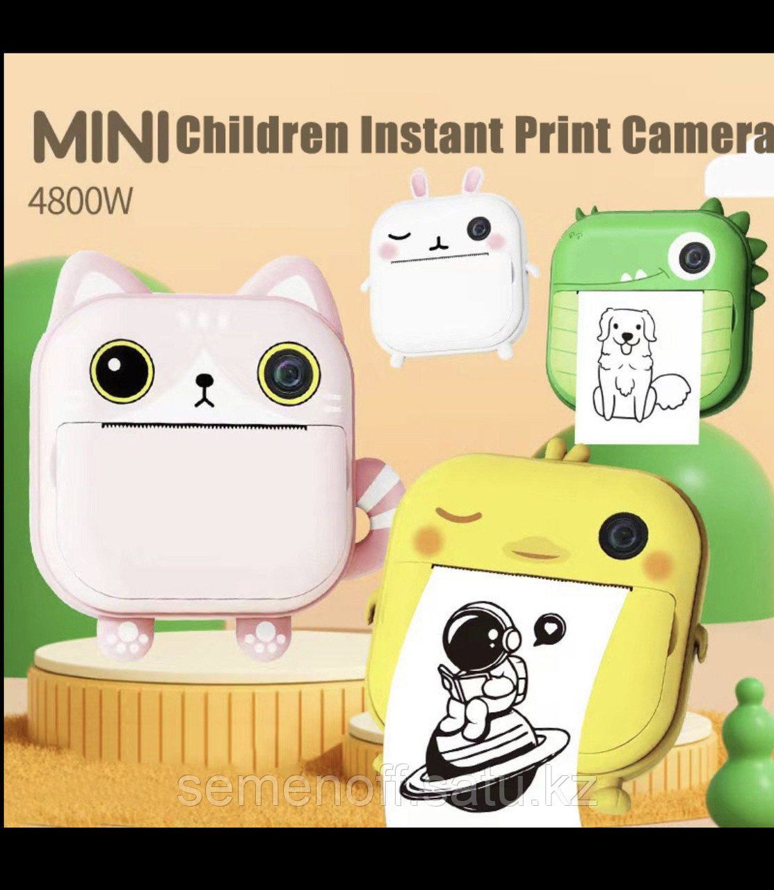Детская мини камера с мгновенной печатью фотографии, мини видео фото цифровая камера , игрушечная камера - фото 2 - id-p110209114