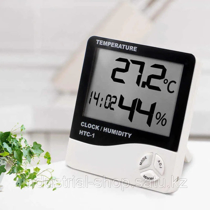 Электронный термометр-гигрометр-часы HTC-1 - фото 2 - id-p110241432