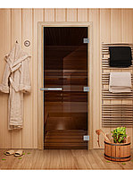 Дверь ЭТАЛОН "Бронза" 0,70х1,90 м (стекло 10 мм)