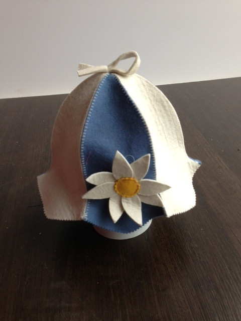 Шляпа Колокольчик Цветы под NEW голубой - фото 1 - id-p102596559