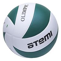 Мяч волейбольный Atemi, OLIMPIC, синтетическая кожа PU , зел.-бел