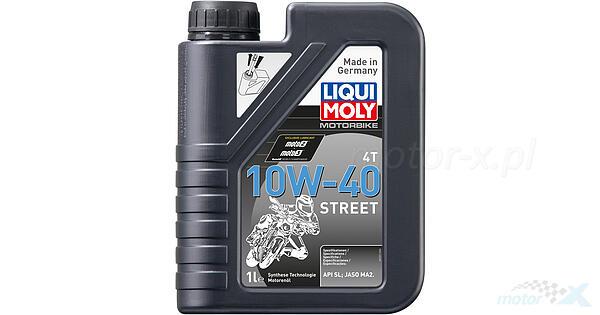 Cинтетическое моторное масло LIQUI MOLY для 4-тактных мотоциклов Motorbike 4T Street 10W-40 1л - фото 1 - id-p110243341