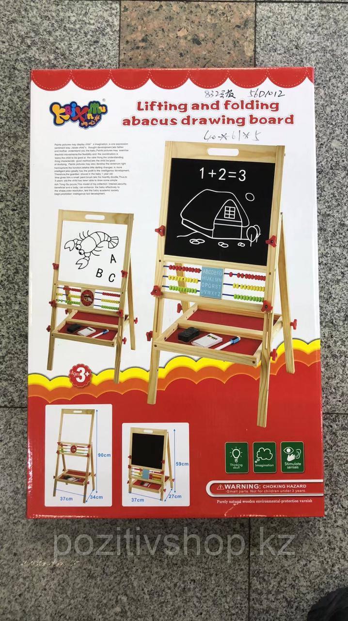 Детский мольберт двухсторонний Wooden toys 90см, фото 1