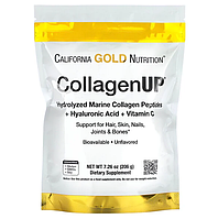 Коллаген морской 206 г, с гиалуроновой кислотой и витамином С, CollagenUP,  California Gold Nutrition.