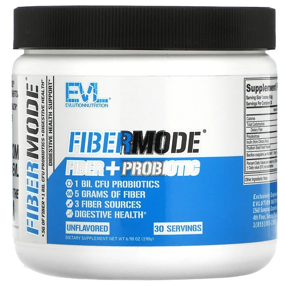 FiberMode, клетчатка и пробиотик, без добавок, 198 г, EVLution Nutrition - фото 1 - id-p110243369
