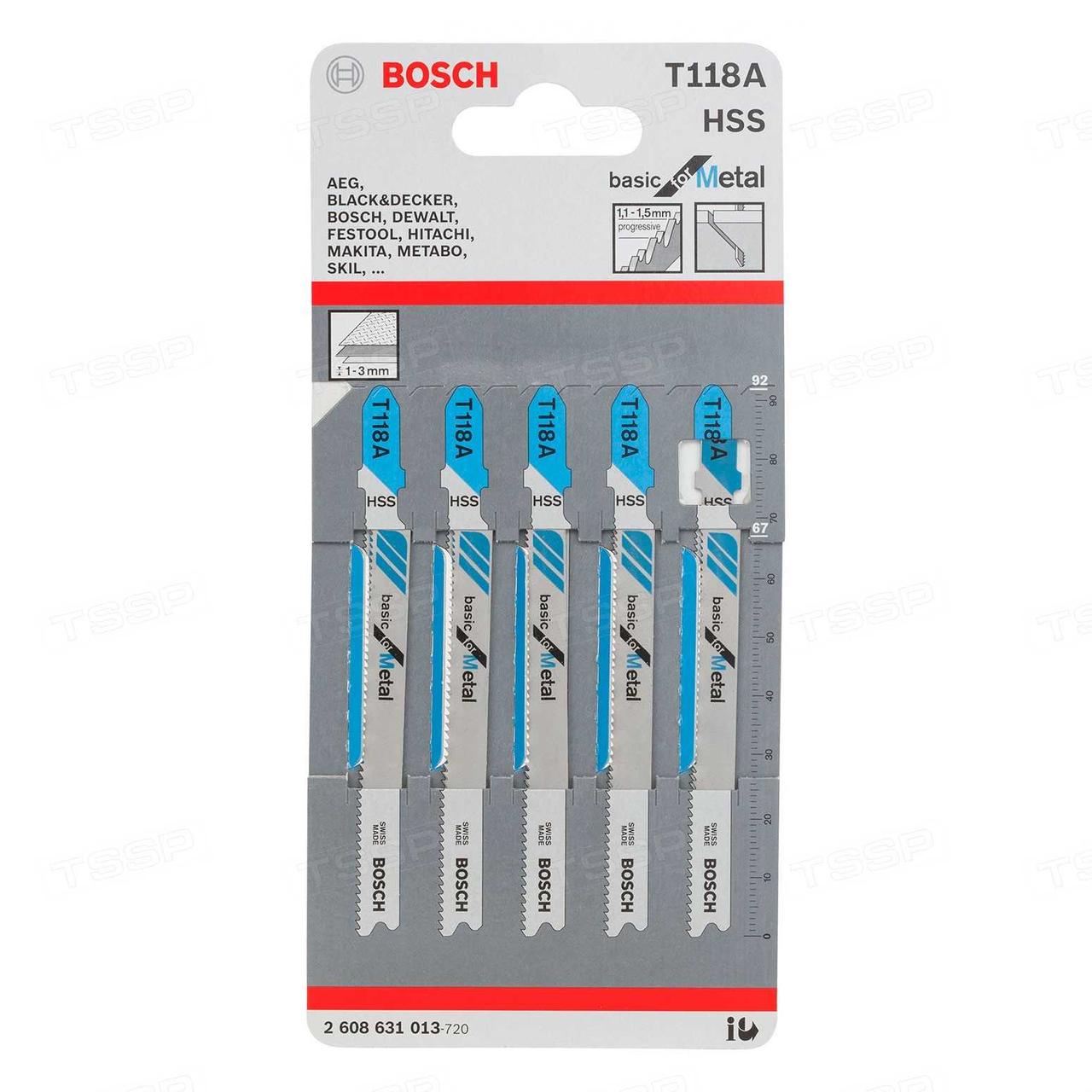 Пилки для лобзика Bosch T118 EOF BIM 2608634237