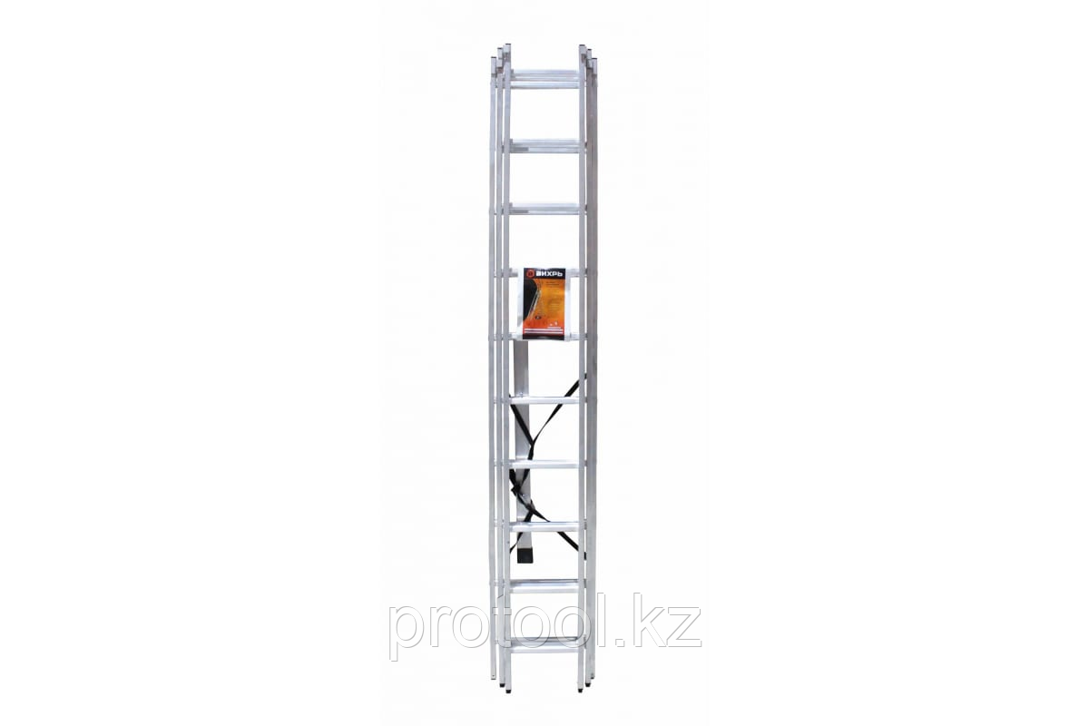 Лестница алюминиевая трёхсекционная ЛА 3х10 Вихрь - фото 2 - id-p84536681