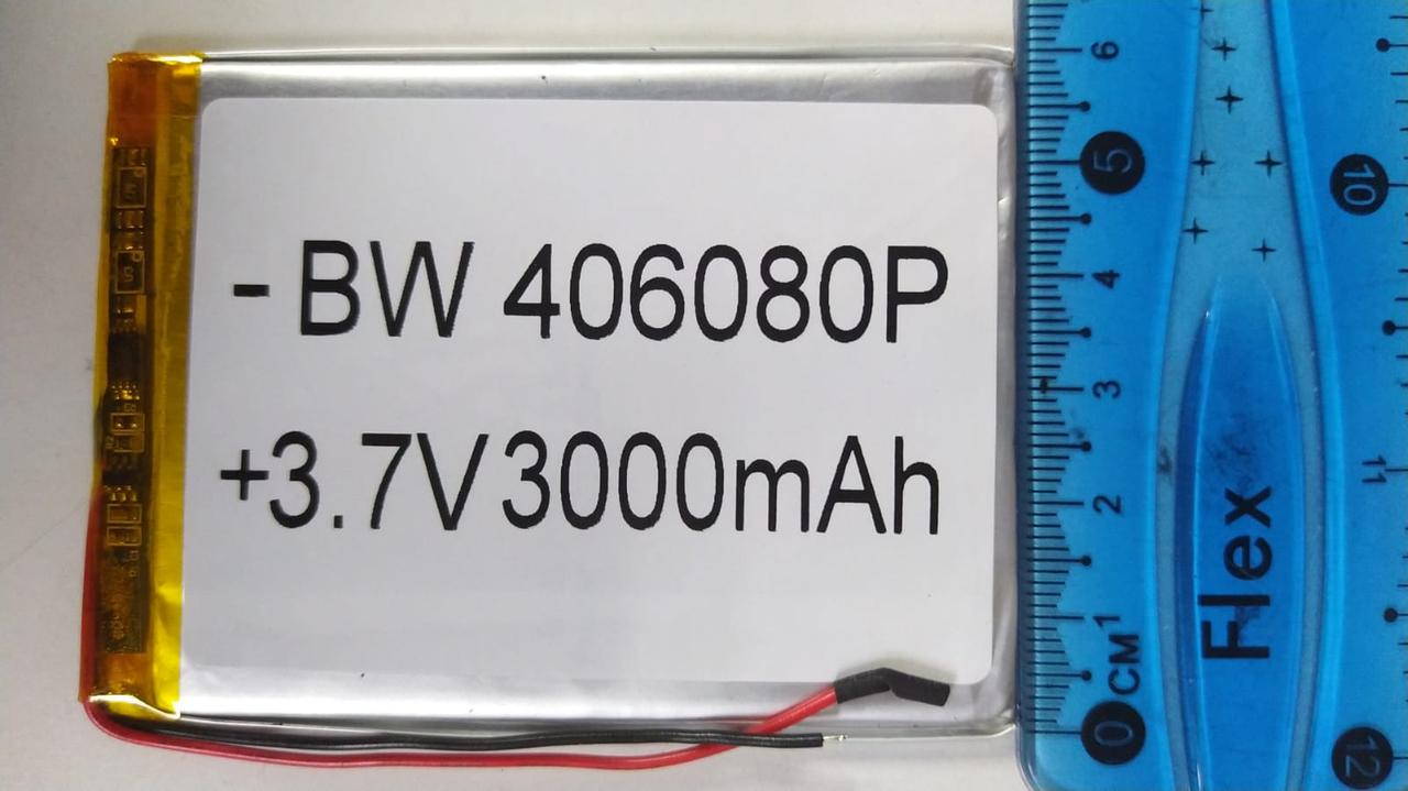 Литий-полимерный аккумулятор BW406080P (80X60X4mm) 3,7V 3000 mAh - фото 2 - id-p110265921