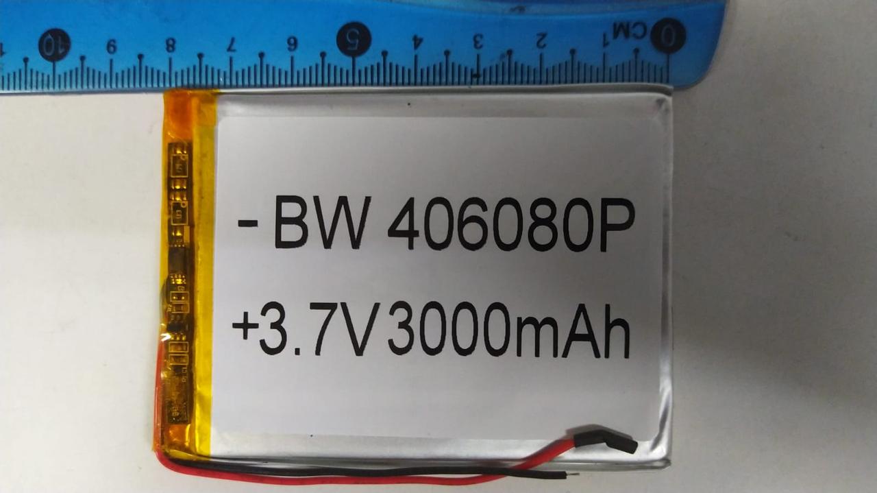 Литий-полимерный аккумулятор BW406080P (80X60X4mm) 3,7V 3000 mAh - фото 3 - id-p110265921