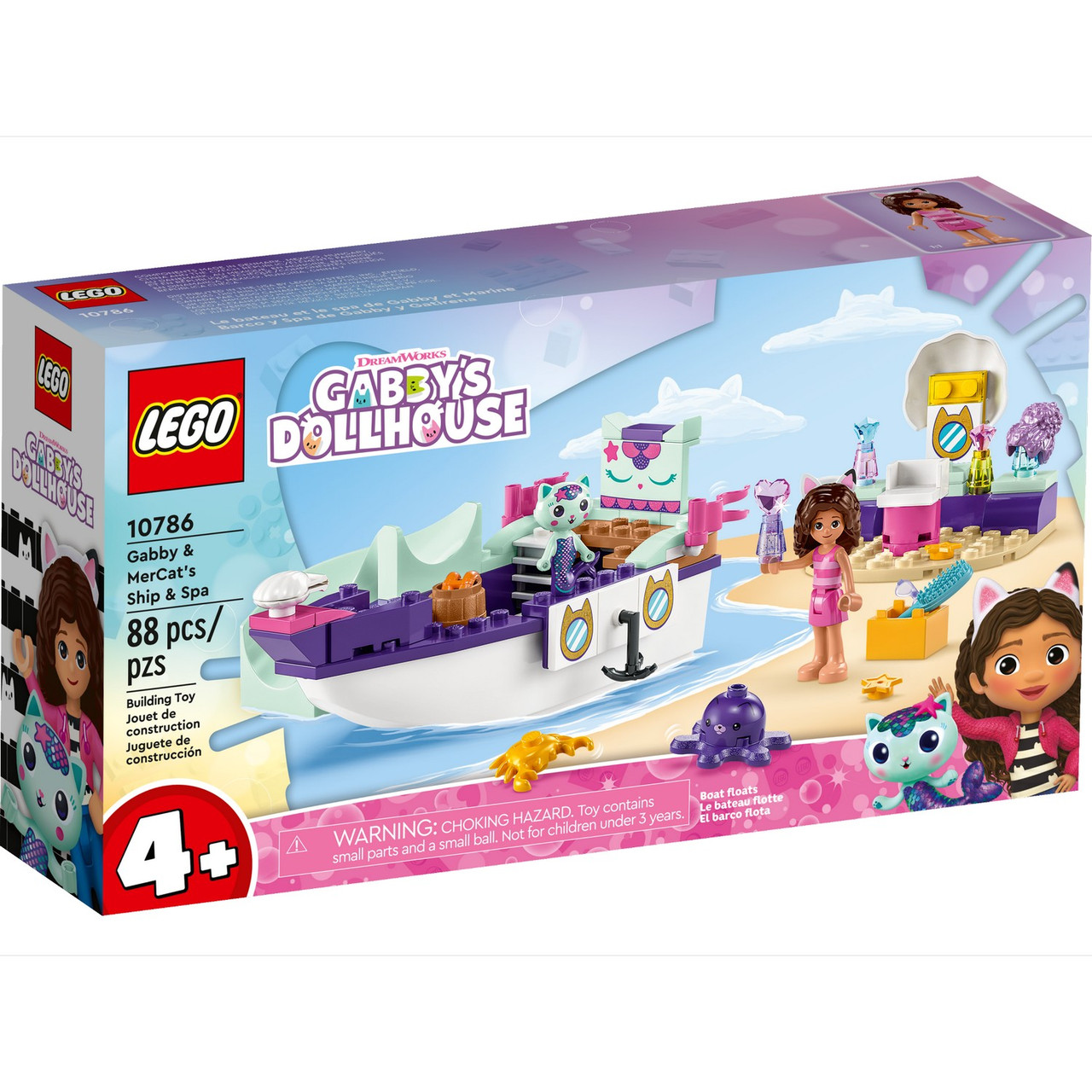 10786 Lego Gabby's DollHouse Корабль и спа Габби и МерКэта Лего Кукольный домик Габби - фото 1 - id-p110208126