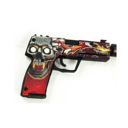 Деревянный пистолет CS GO Резинкострел USP-S с глушителем Убийство Подтверждено, paliswood - фото 3 - id-p110208185
