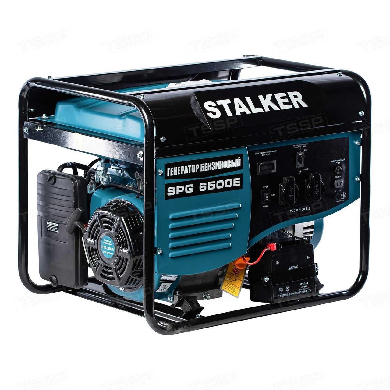 Бензиновый генератор STALKER SPG-6500E / 4кВт / 220В - фото 1 - id-p110279060