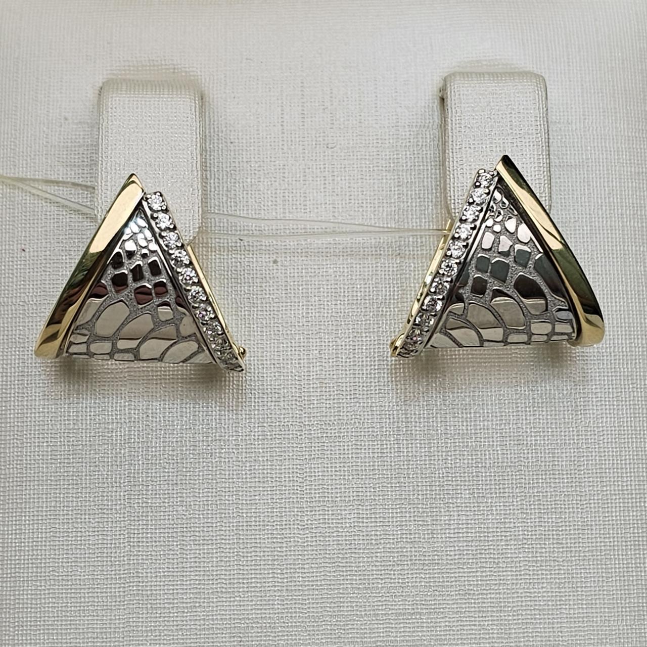 Золотые серьги змея 5,03 гр, 585 проба