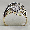Золотое кольцо  с фианитами 2,82 гр. 585 проба,18 размер, фото 3