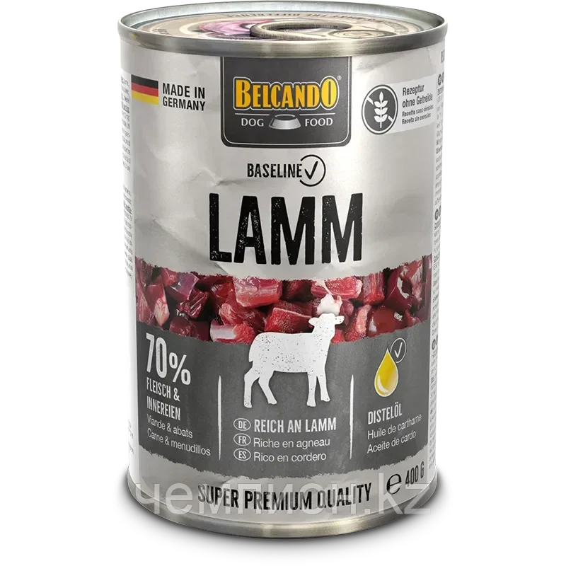 512405 BELCANDO Baseline GF Lamb, Беззерновой влажный корм для взрослых собак, с ягненком, банка 400г - фото 1 - id-p109315919