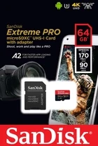 Карта памяти MicroSDXC SanDisk 64Gb Class10 UHS-1 Ultra + Адаптер