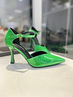 Женские модные босоножки зеленого цвета "Paoletti". Качественная женская обувь.