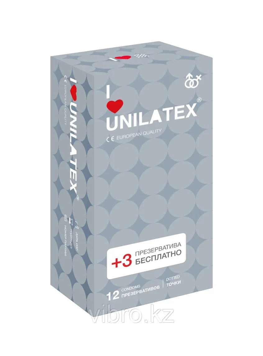 Презервативы точечные Unilatex Ribbed, 15 шт