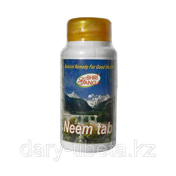 Ним(NEEM Tab) Shri Ganga,для очищения крови и кожи,токсиновыводящее средство(200табл.)