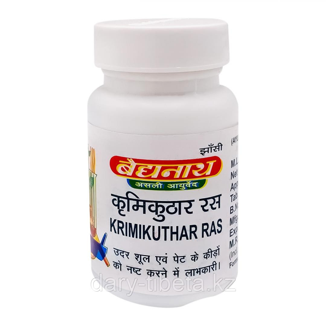 Кримикутхар Рас(Krimikuthar Ras BAIDYANATH),Антипаразитарный препарат (60 табл.)