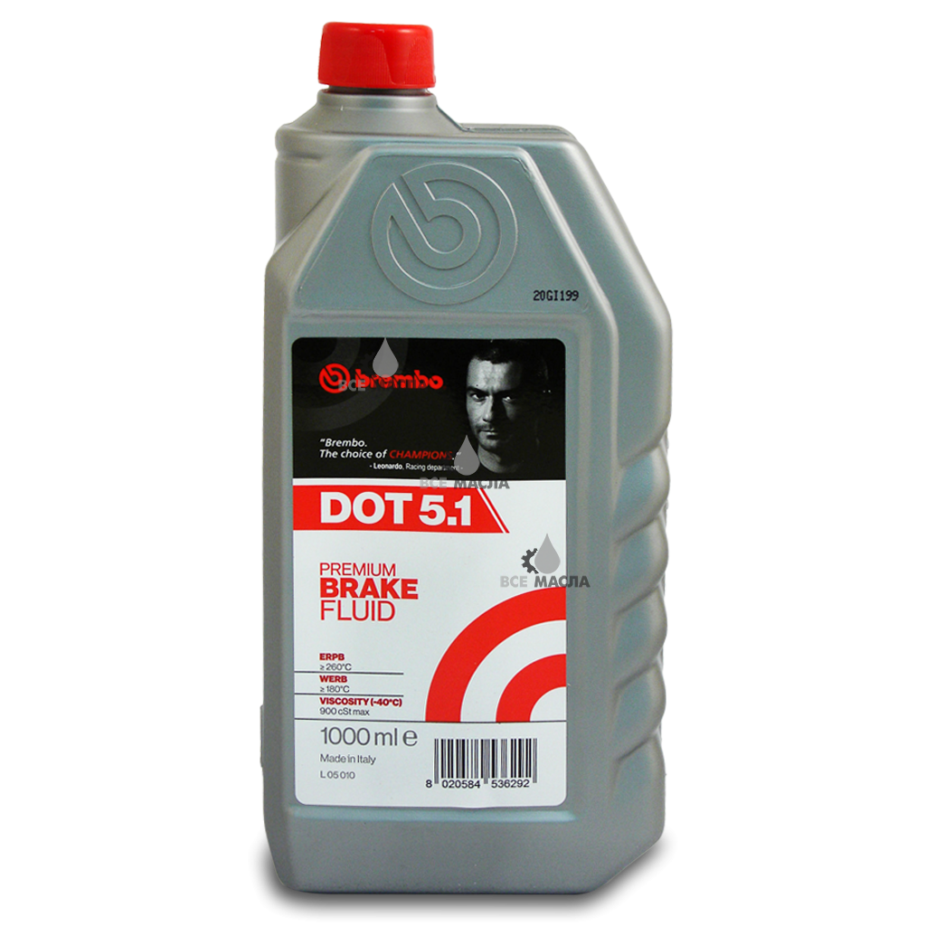 Тормозная жидкость BREMBO Brake Fluid Premium DOT 5.1     1л