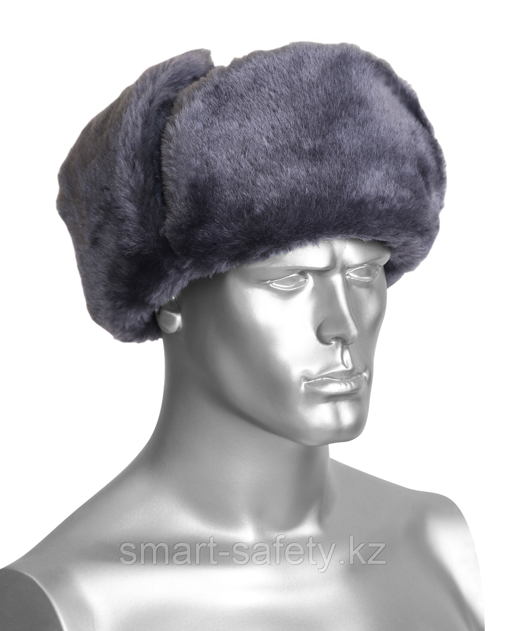 Шапка-ушанка серая, фото 1