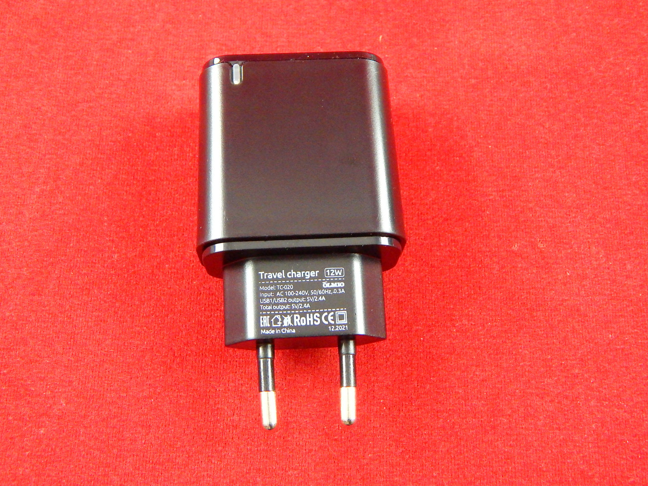 Зарядное устройство Olmio 2хUSB, черный - фото 1 - id-p110315400