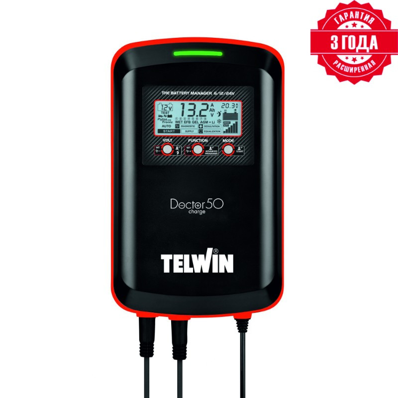 Зарядное устройство TELWIN DOCTOR CHARGE 50 230V 6V/12V/24V - фото 3 - id-p110316009