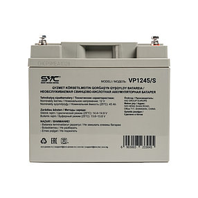 Аккумуляторная батарея SVC VP1245/S 12В 45 Ач (195*165*170) 2-012120, фото 2