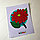 Канва-схема для вышивки красный цветок, фото 6