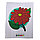 Канва-схема для вышивки красный цветок, фото 4