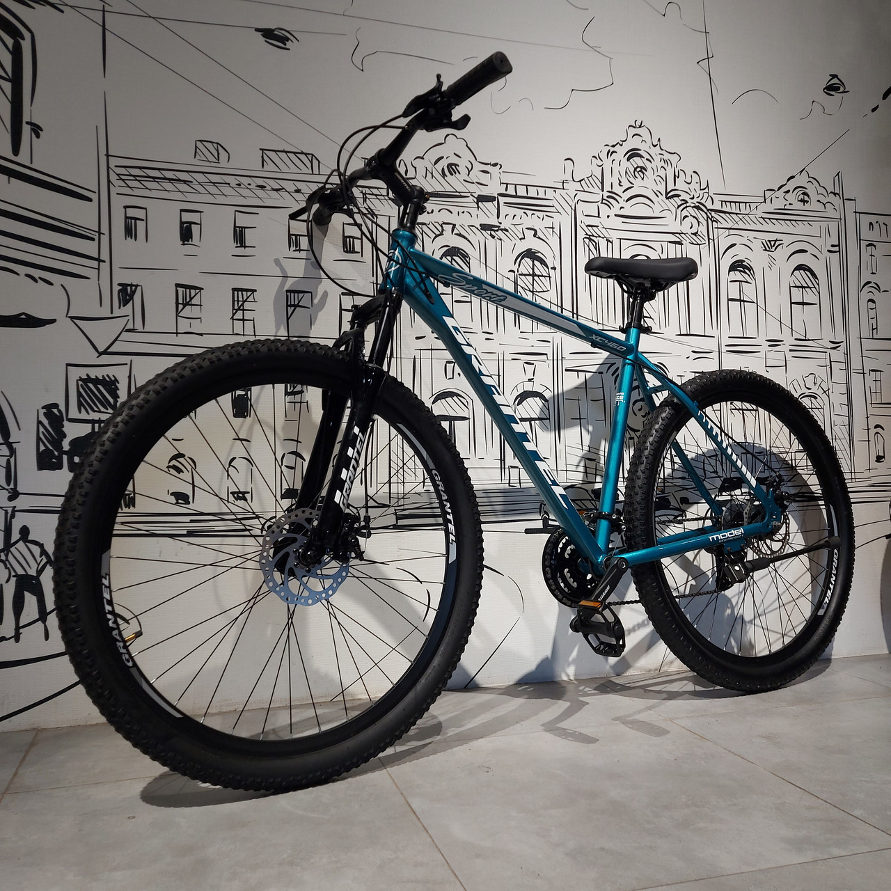 Горный Велосипед "Grantel" XC460. 21 рама. 29 колеса. Найнер. Скоростной. MTB. Зелено-синий. - фото 1 - id-p110318108