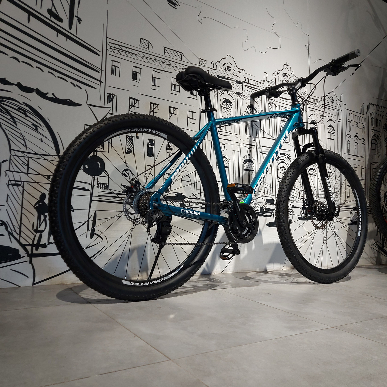 Горный Велосипед "Grantel" XC460. 21 рама. 29 колеса. Найнер. Скоростной. MTB. Зелено-синий. - фото 7 - id-p110318108
