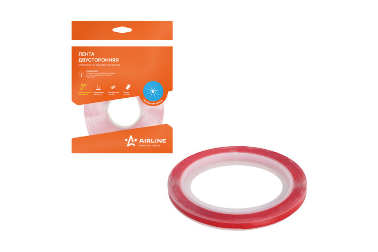 Лента двухсторонняя AIRLINE ADSA04 (6мм 3м), фото 1