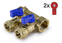 Жинақтағыш/Коллектор TIM 3/4"*16-2 выходов с шар. кранами (1/14) 200-3/4(2)