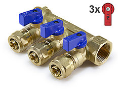 Жинақтағыш/Коллектор TIM 3/4"*16-3 выходов с шар. кранами (1/9)