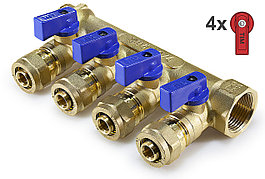 Жинақтағыш/Коллектор TIM 3/4"*16-4 выходов с шар. кранами (1/8)
