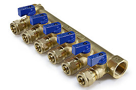 Жинақтағыш/Коллектор TIM 3/4"*16-6 выходов с шар. кранами (1/8)